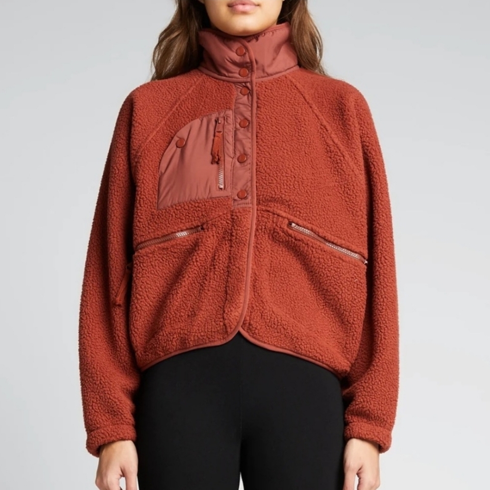 NWT Free People Hit The Slopes Fleece Jacket